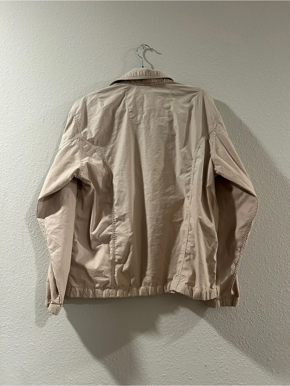 Izod Men's Lightweight Beige Zip Jacket